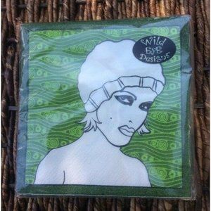 Wild Eye Designs Cocktail Napkins green face new in package